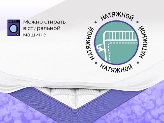 Чехол натяжной на резинке, выдерживает машинную стирку
